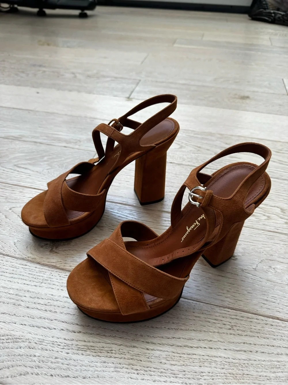 Salvatore Ferragamo lambskin sandals brand new